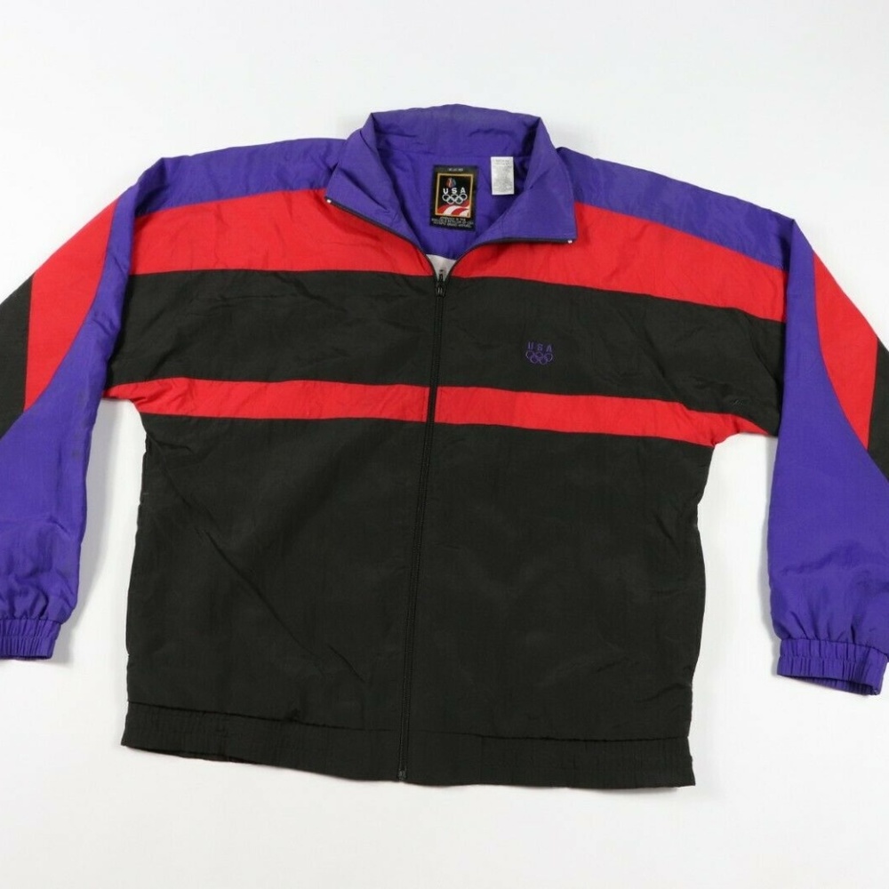 Vintage Usa Olympics Spell Out Color Block Jacket